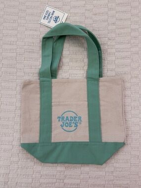 Trader Joe’s Mini Canvas Tote Bag - green